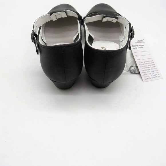 Sansha Womens Black T-Strap Leather Dance Shoes 1" Heel Size 8M NEW - Picture 4 of 9